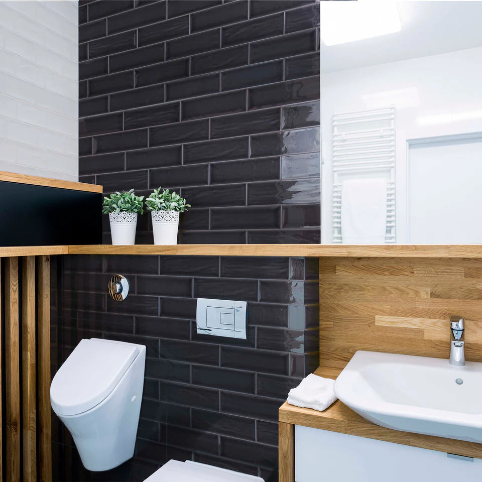 Aria Black Gloss 10x30cm