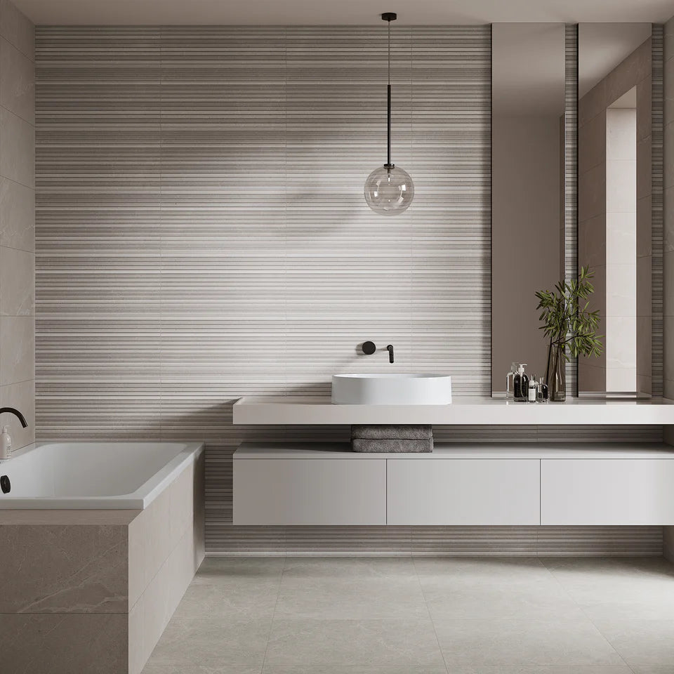 Athens Scored Light Grey Wall 29.8x59.8cm
