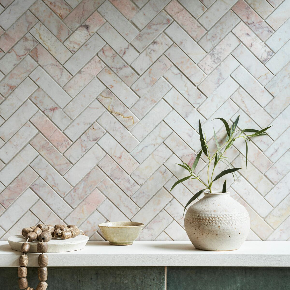 Aegean Herringbone Mosaic 30.5x30.5cm