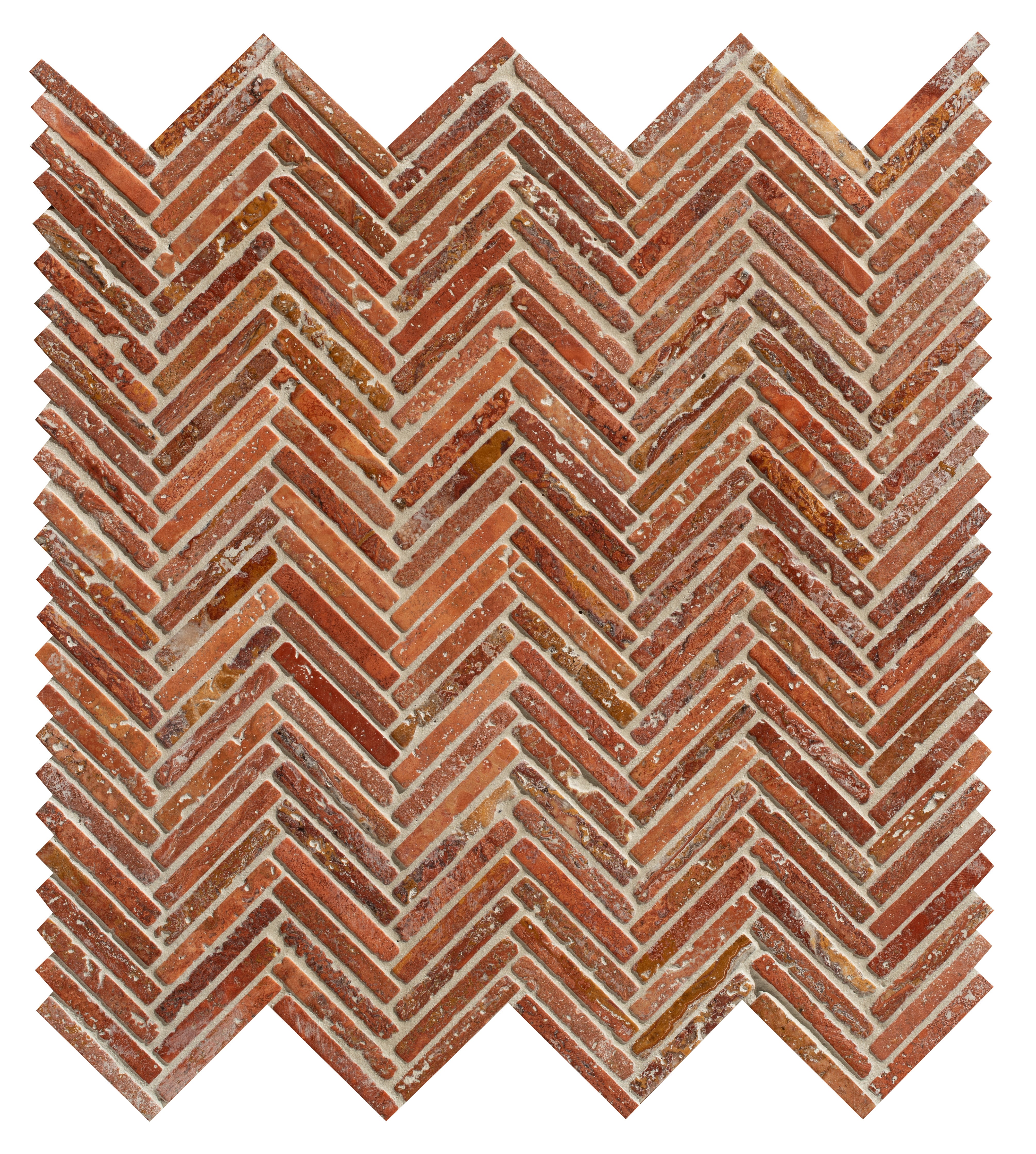 Athens Rosso Travertine Mosaic 29.2x30.2cm