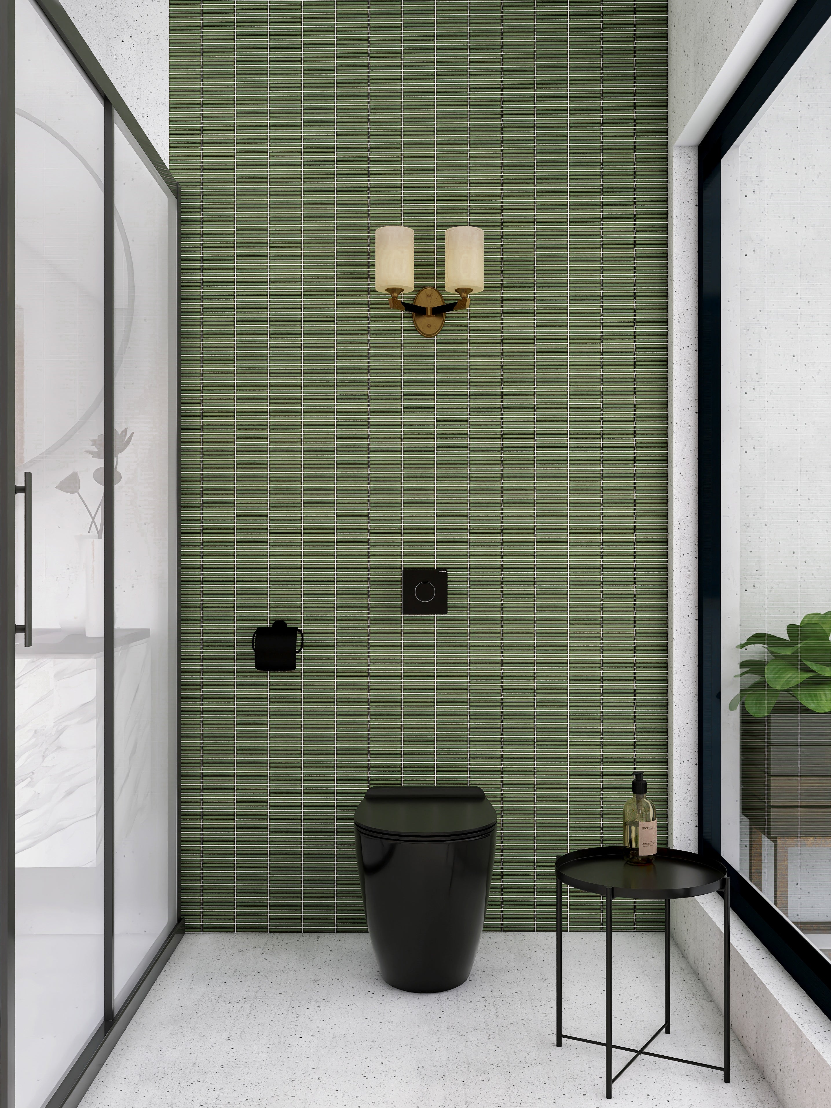 Bamboo Lustre Avocado Mosaic 28.2x29.4cm