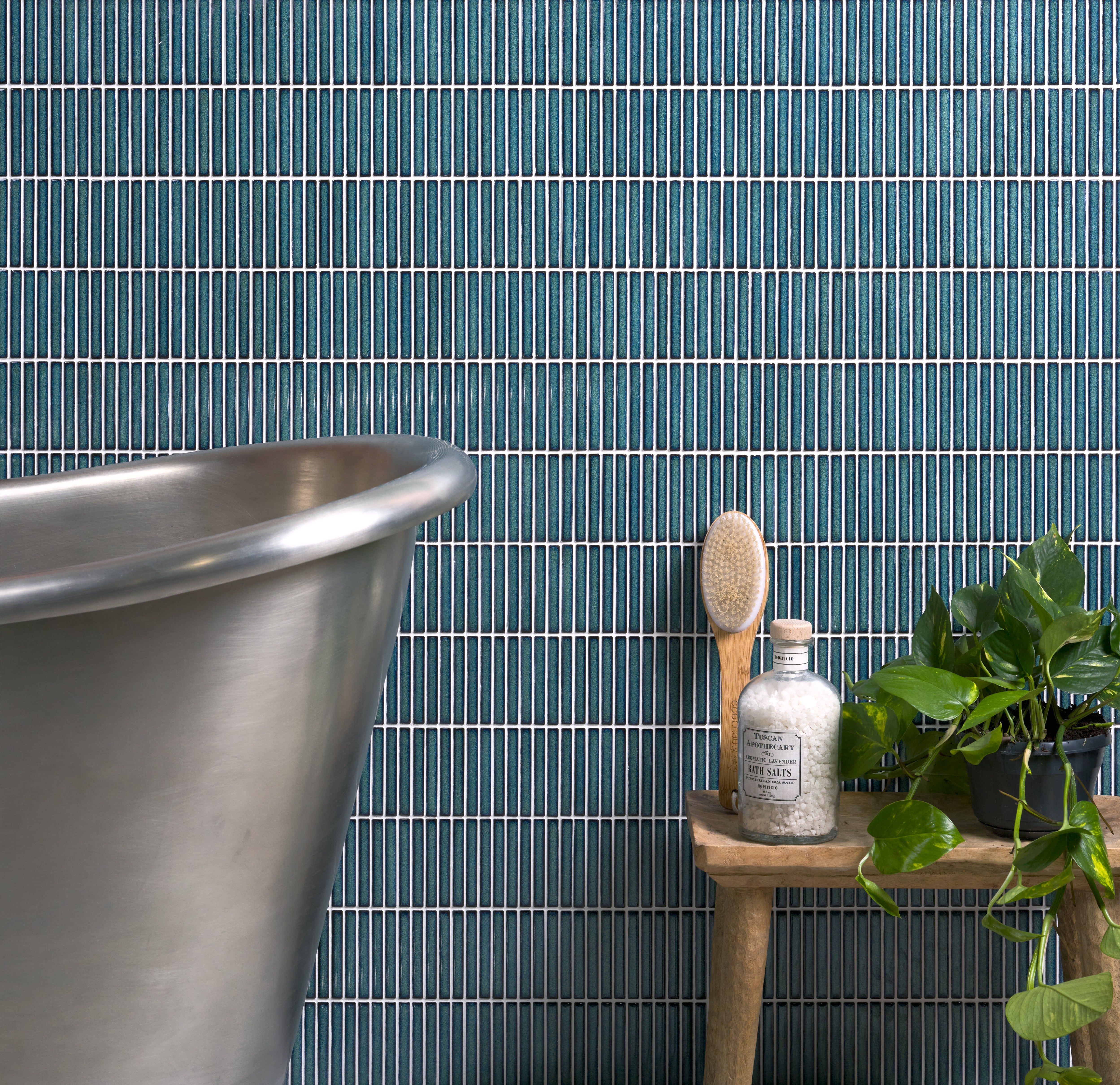 Bamboo Verdigris Mosaic 28.4x29.5cm