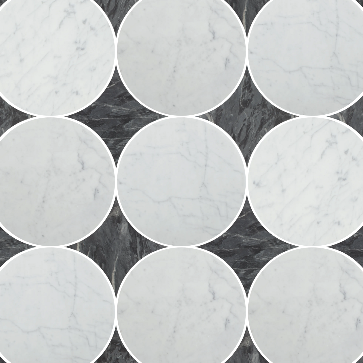 Blends Carrara Circle 25.4x25.4cm