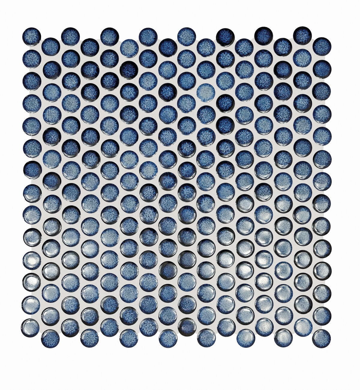 Copenhagen Blue Penny Round Mosaic 29.4x29cm