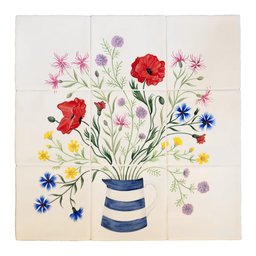 Cornish Meadow Posey 39x39cm Panel