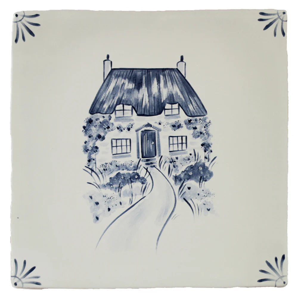 Cotswold Delft Thatched Cottage 13x13cm
