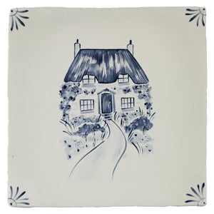 Cotswold Delft Thatched Cottage 13x13cm