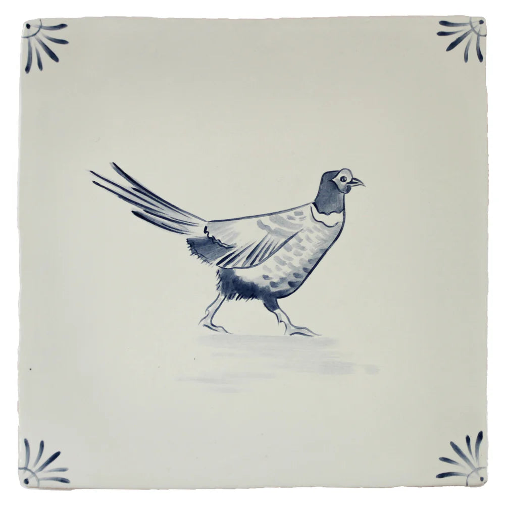 Cotswold Delft Pheasant 13x13cm