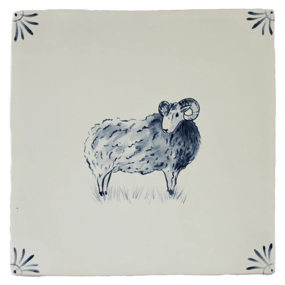 Cotswold Delft Ram 13x13cm