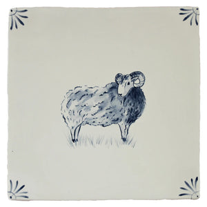 Cotswold Delft Ram 13x13cm