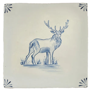Cotswold Delft Stag 13x13cm