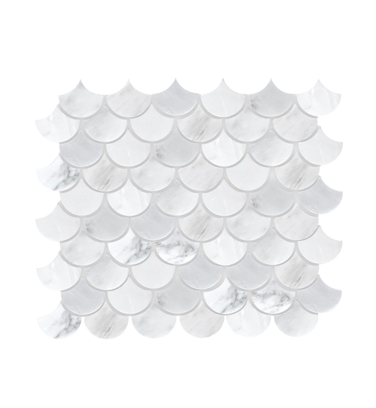East Hampton Scallop Marble Mosaic 27.5x32.3cm