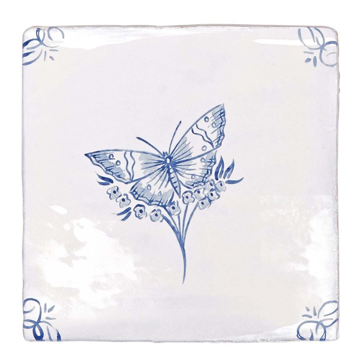 English Delft Butterfly One 13x13cm