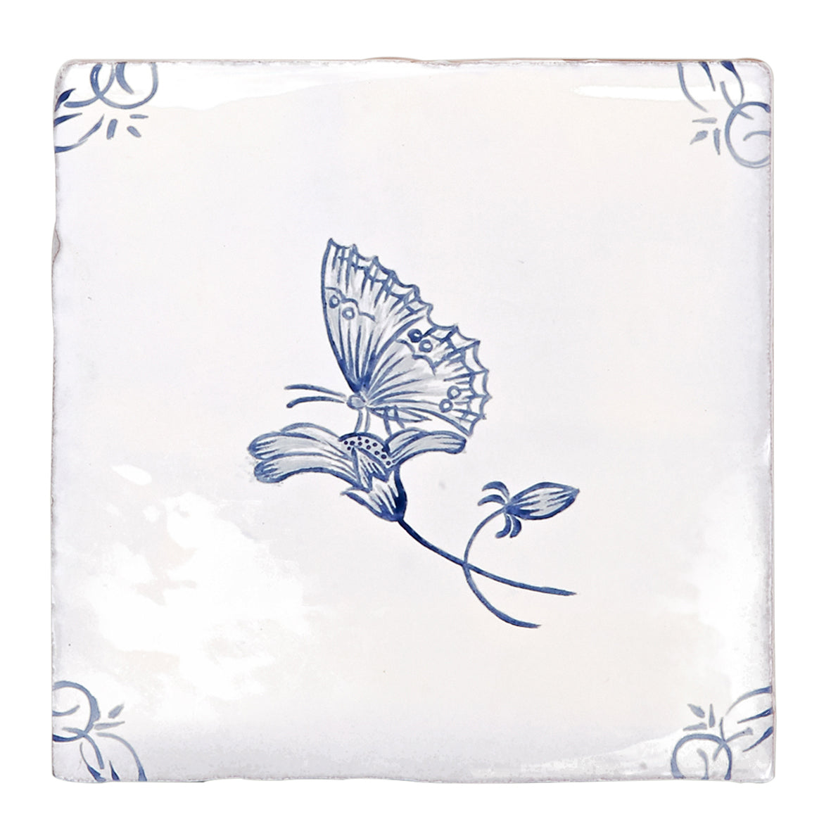 English Delft Butterfly Two 13x13cm