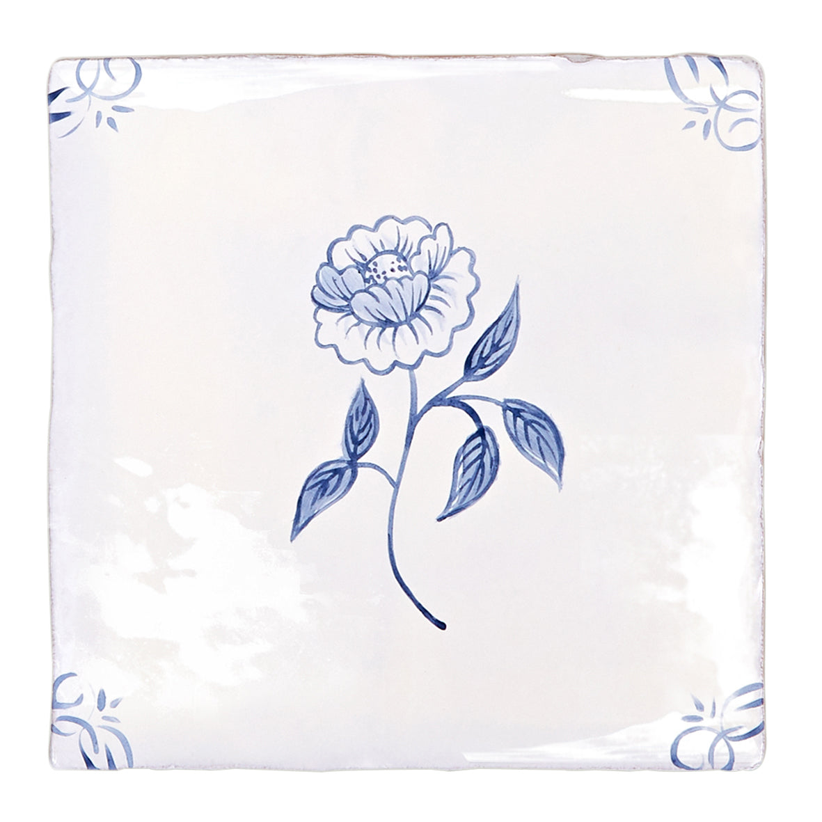 English Delft Peony 13x13cm