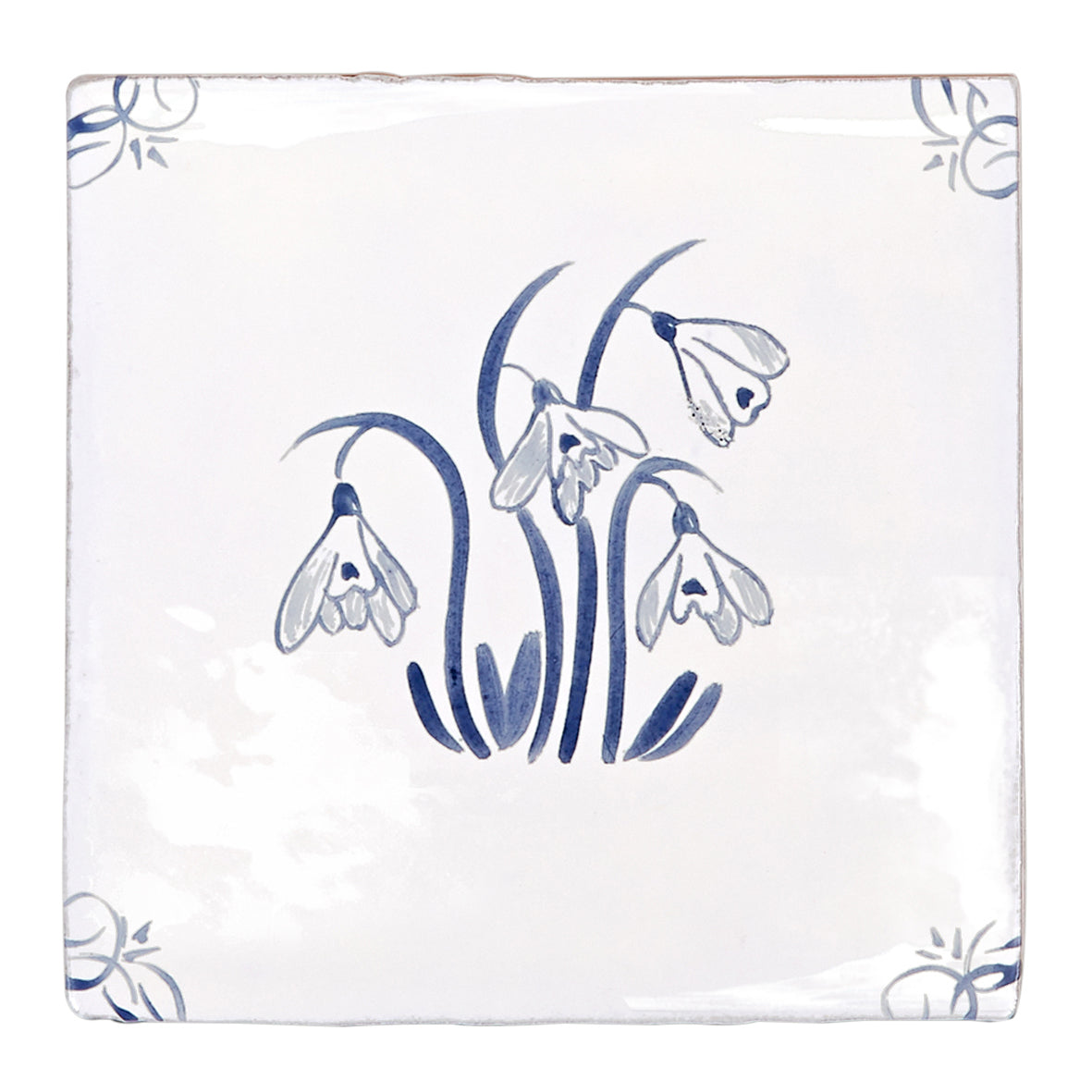 English Delft Snow Drop 13x13cm