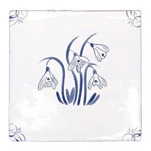 English Delft Snow Drop 13x13cm
