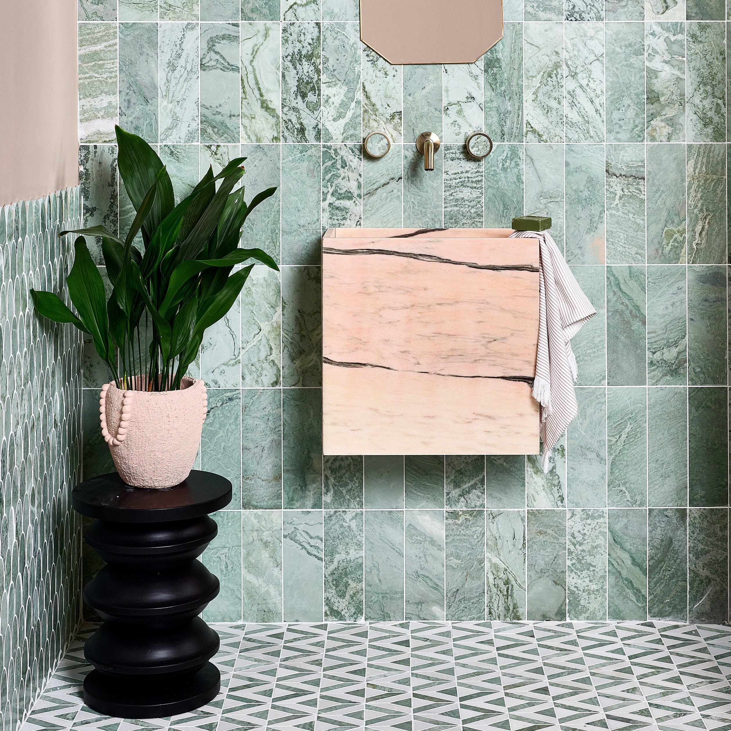 East Java Hummingbird Honed Marble Brick 10x30.5cm