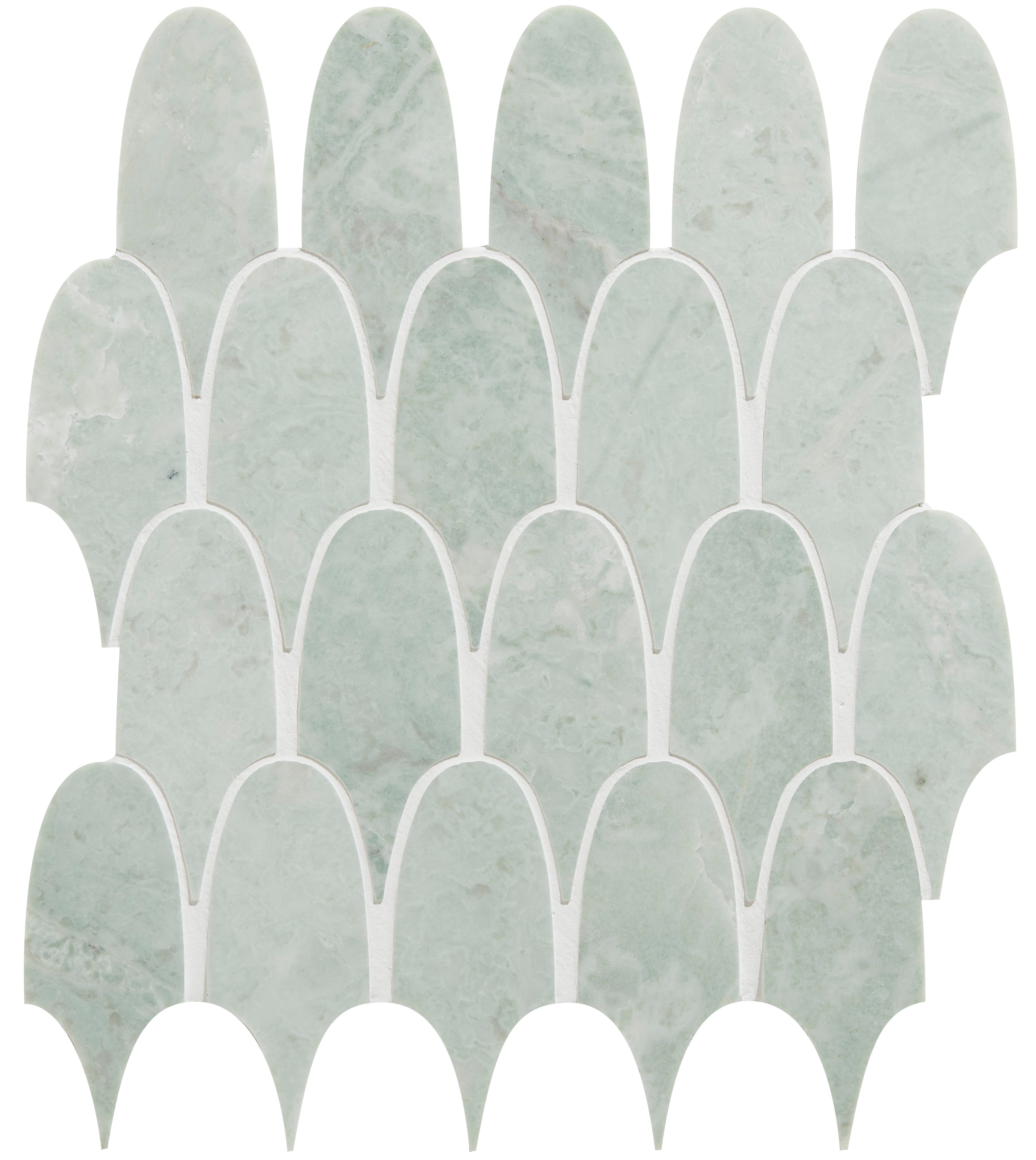 East Java Hummingbird Plume Marble Mosaic 30.3x35cm