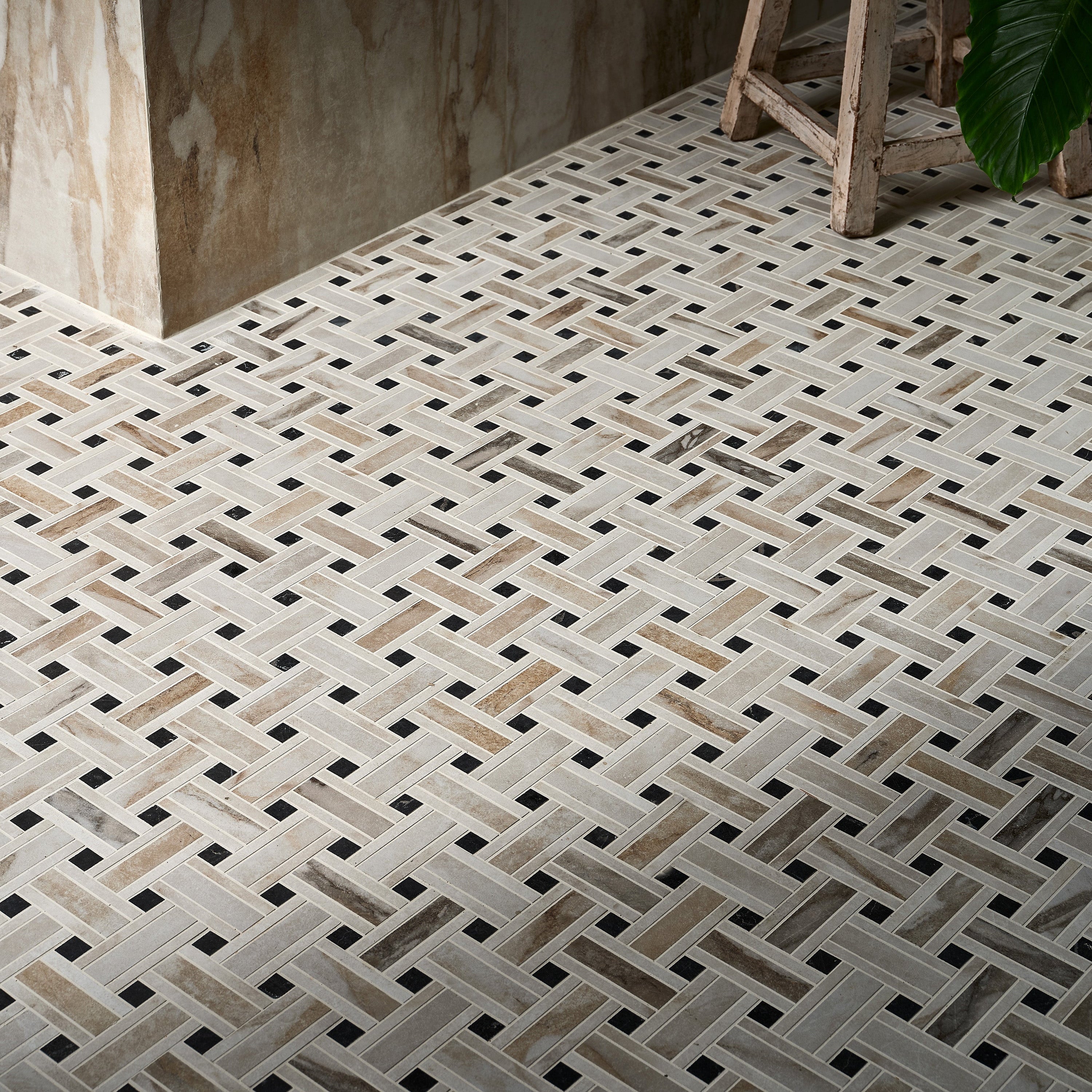 East Village Oro Basketweave Mosaic 31.5x31.5cm