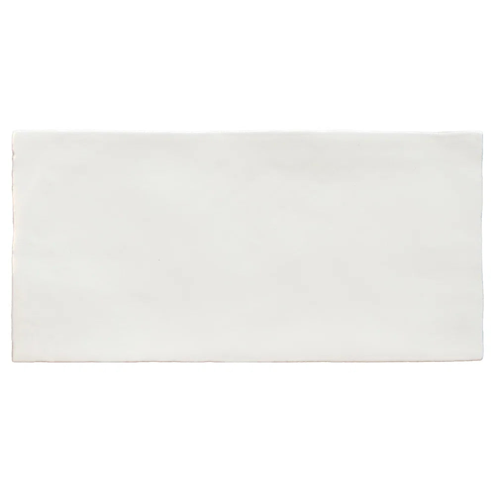 English White Plain Glazed Brick 10x20cm