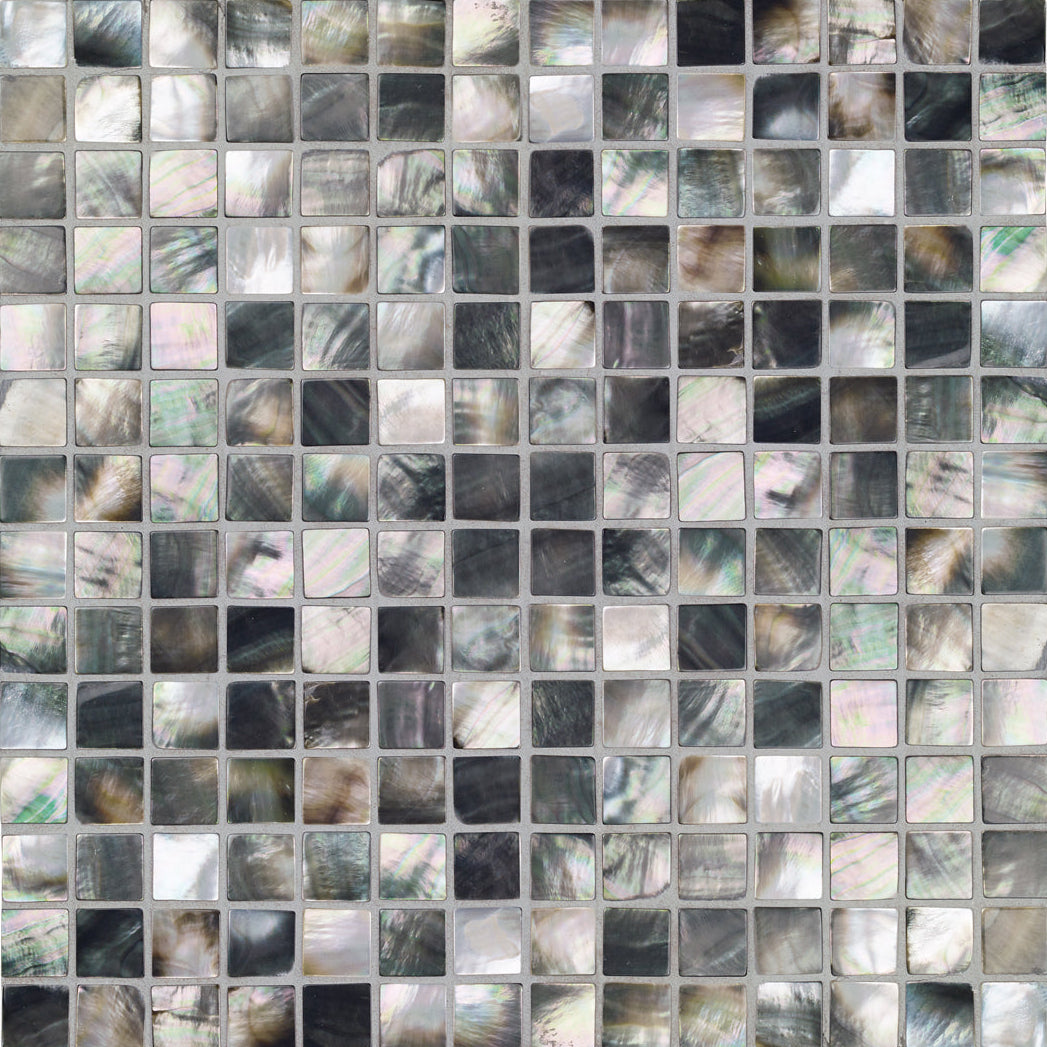Mother of Pearl Black Square Mosaic 30.4x30.4cm