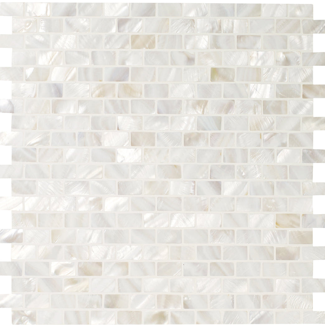 Mother of Pearl White Rectangle Mosaic 31.8x32.8cm