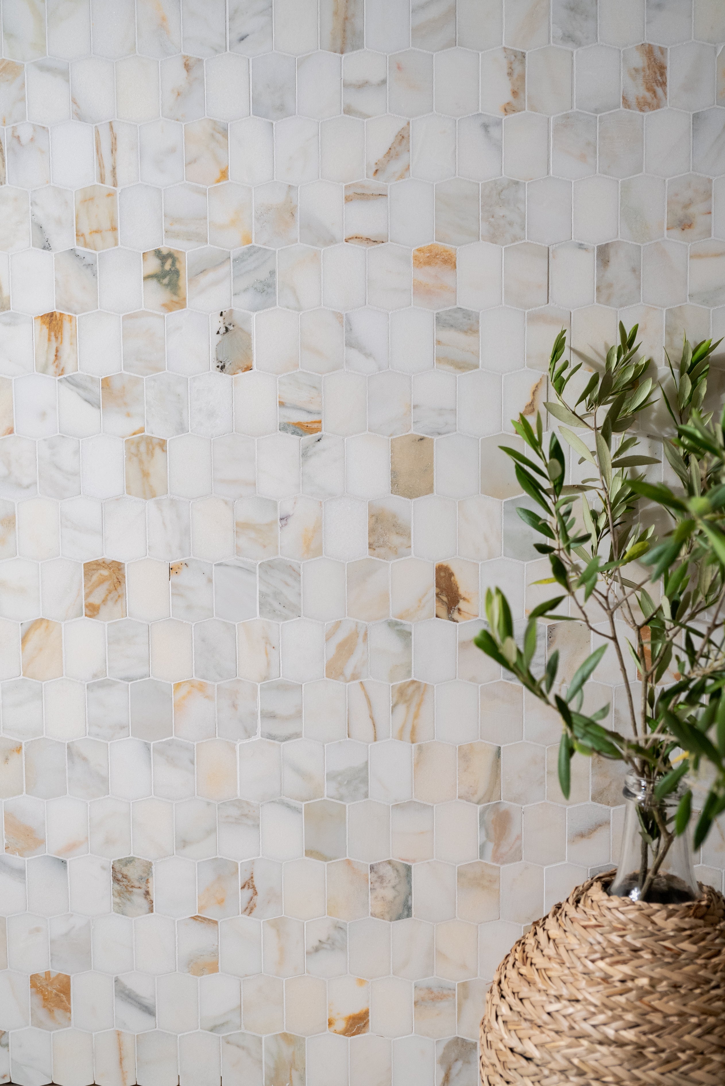 Palazzo Oro Picket Marble Mosaic 30.3x34cm