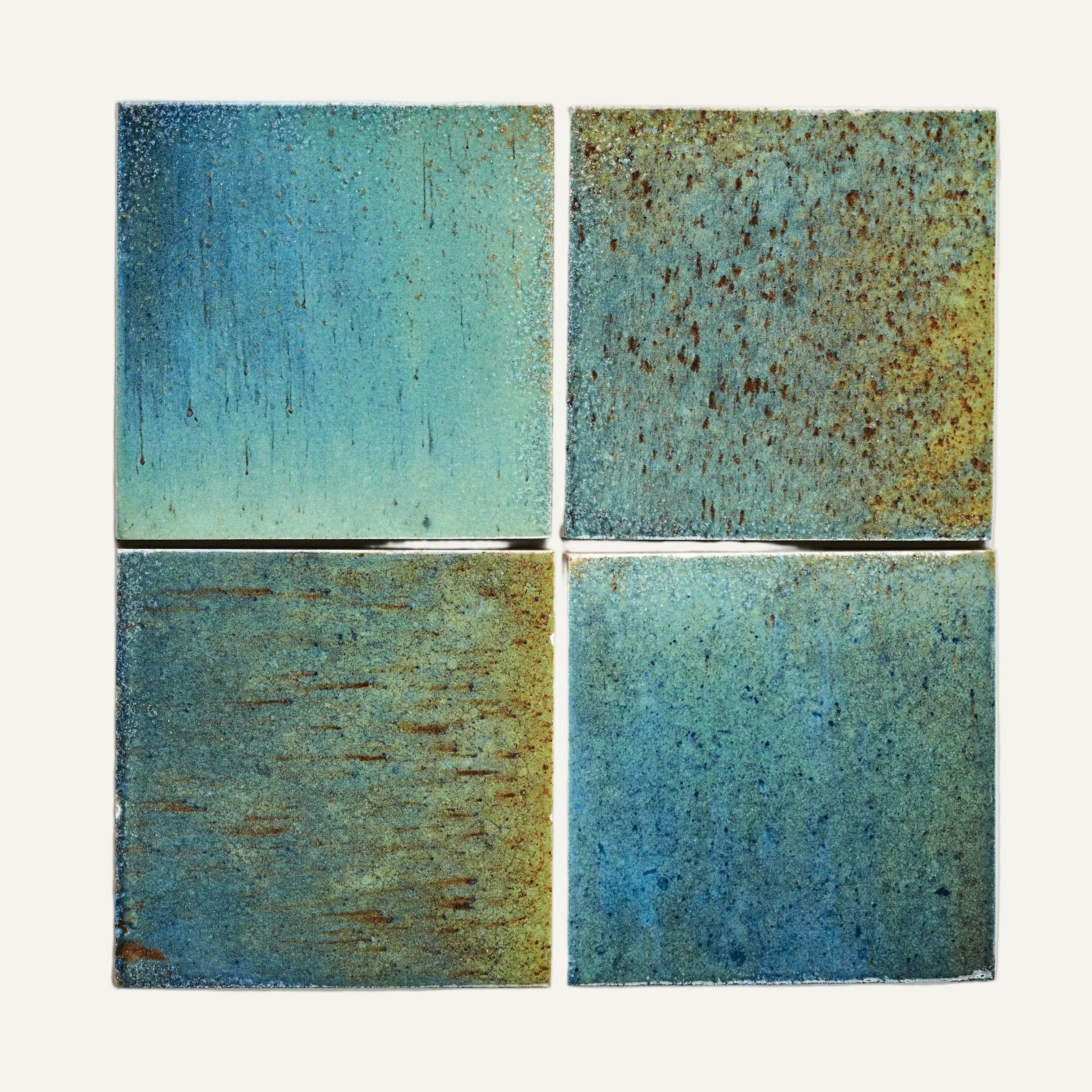 Pottery Porcelain Ocean Blue 10x10cm