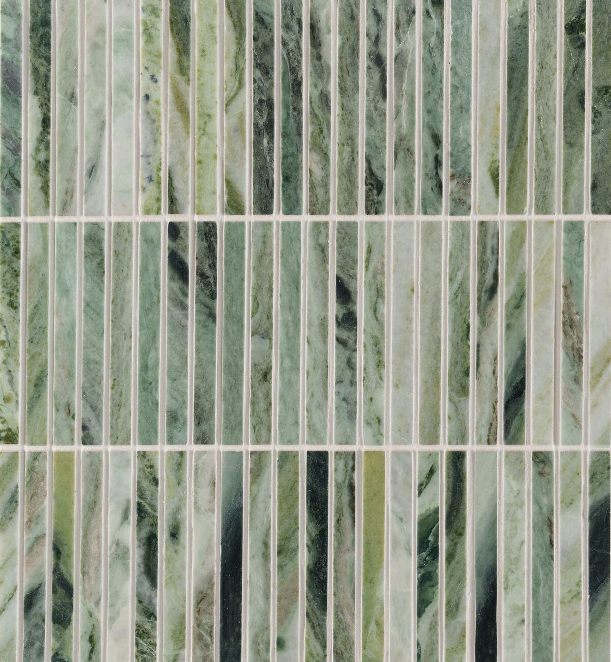 Seaspray Green Stacked Marble Mosaic 29.8x30.5cm