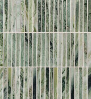 Seaspray Green Stacked Marble Mosaic 29.8x30.5cm