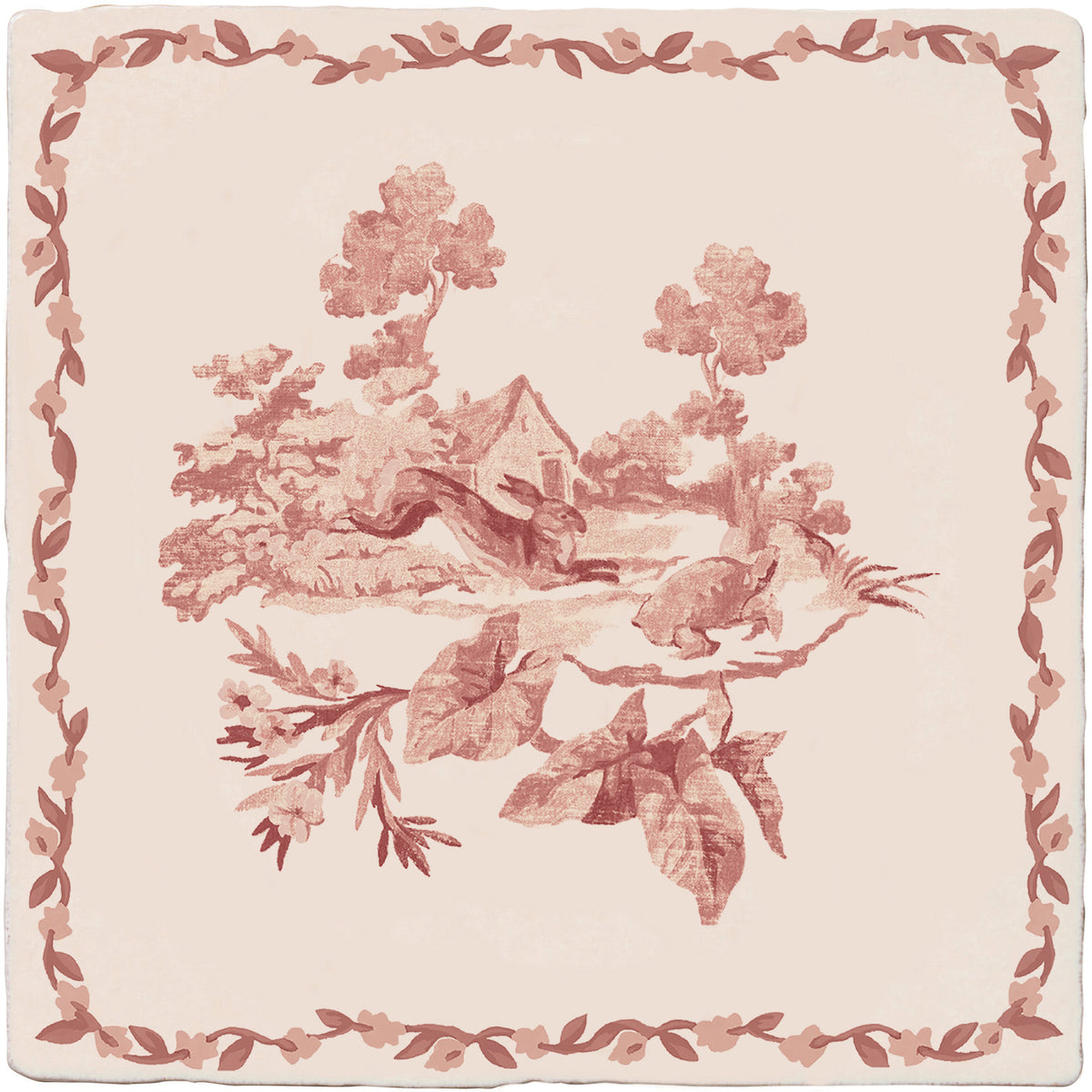 Aesop's Fables Madder The Tortoise & The Hare 13x13cm - Sanderson