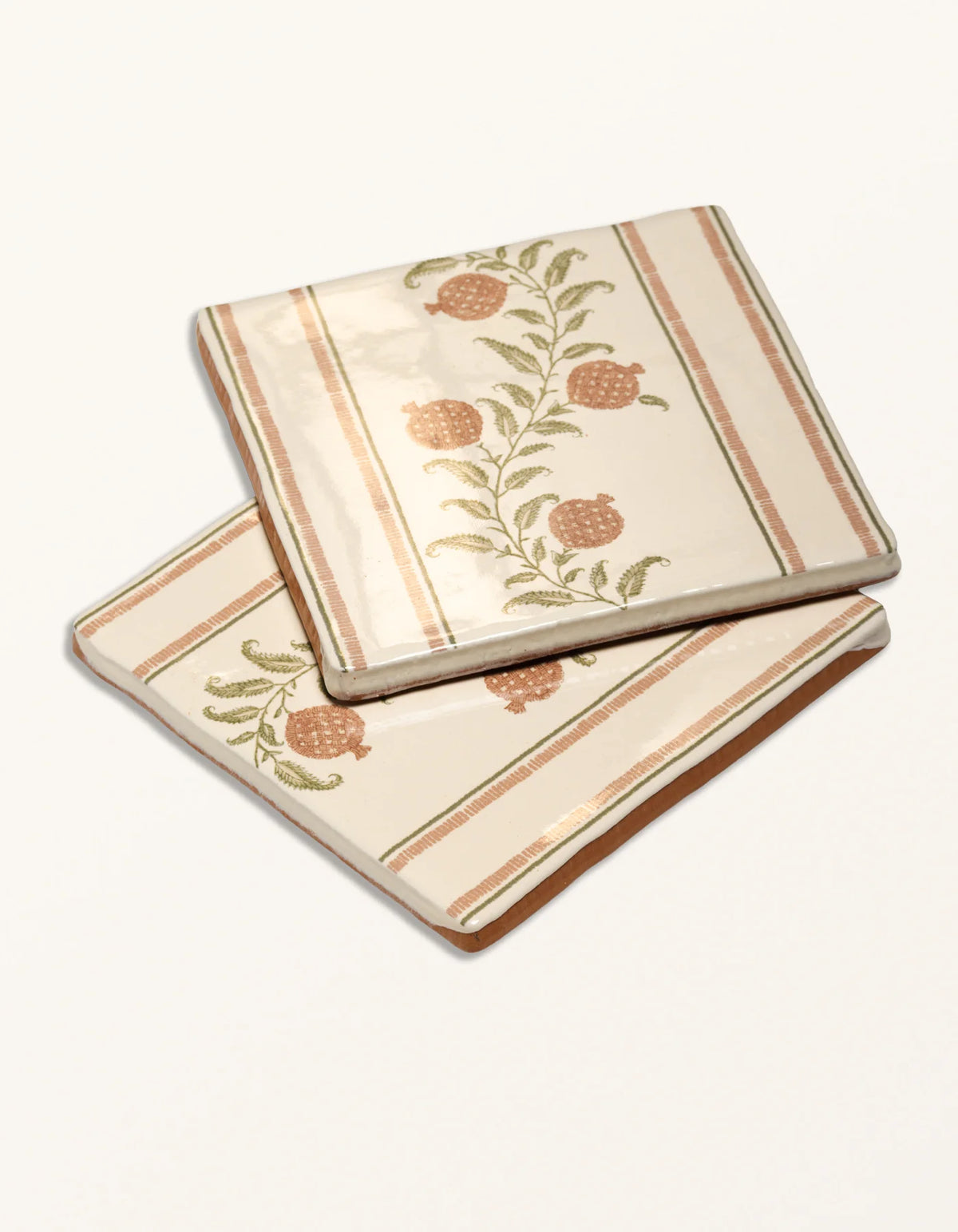 Anaar Pottery Pink Clay Border 13x13cm - Sanderson
