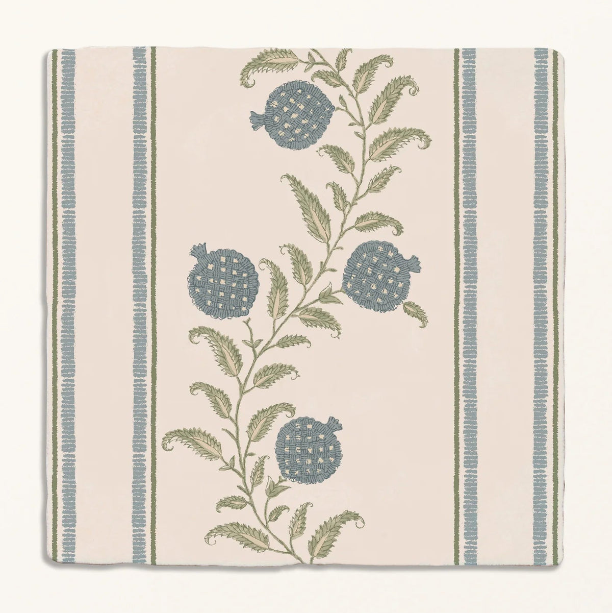 Anaar Pottery Blue Border 13x13cm - Sanderson