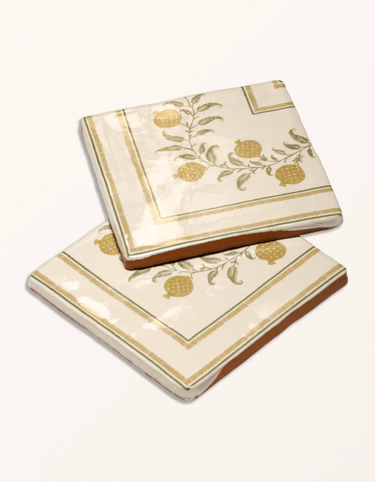 Anaar Pottery Ochre Corner 13x13cm - Sanderson