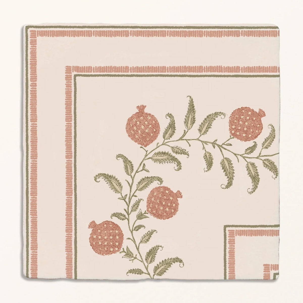Anaar Pottery Pink Clay Corner 13x13cm - Sanderson