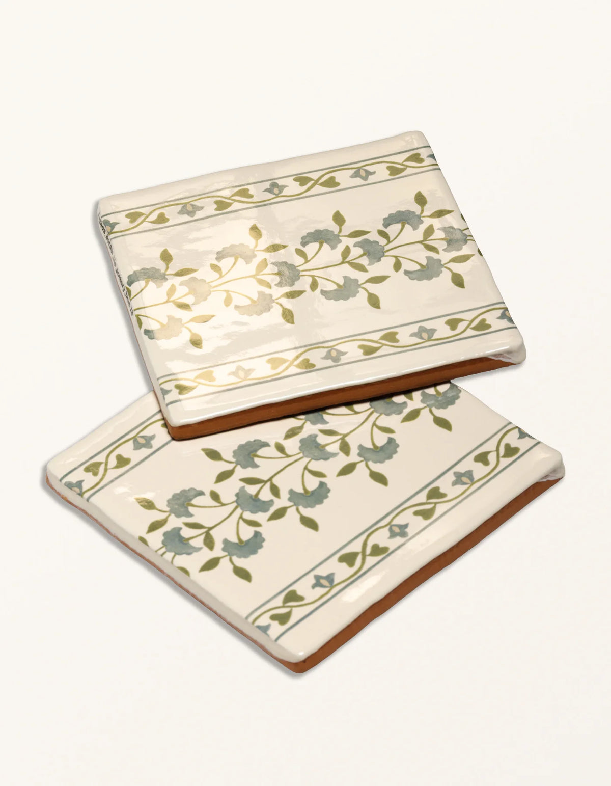Anthos Pottery Blue Border 13x13cm - Sanderson