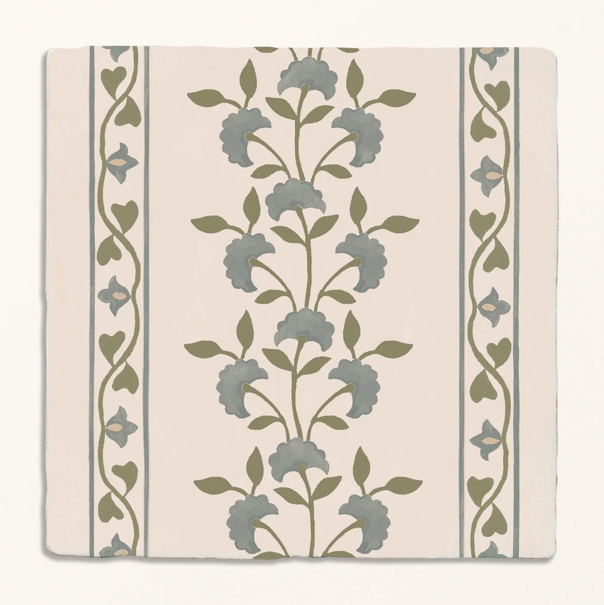 Anthos Pottery Blue Border 13x13cm - Sanderson