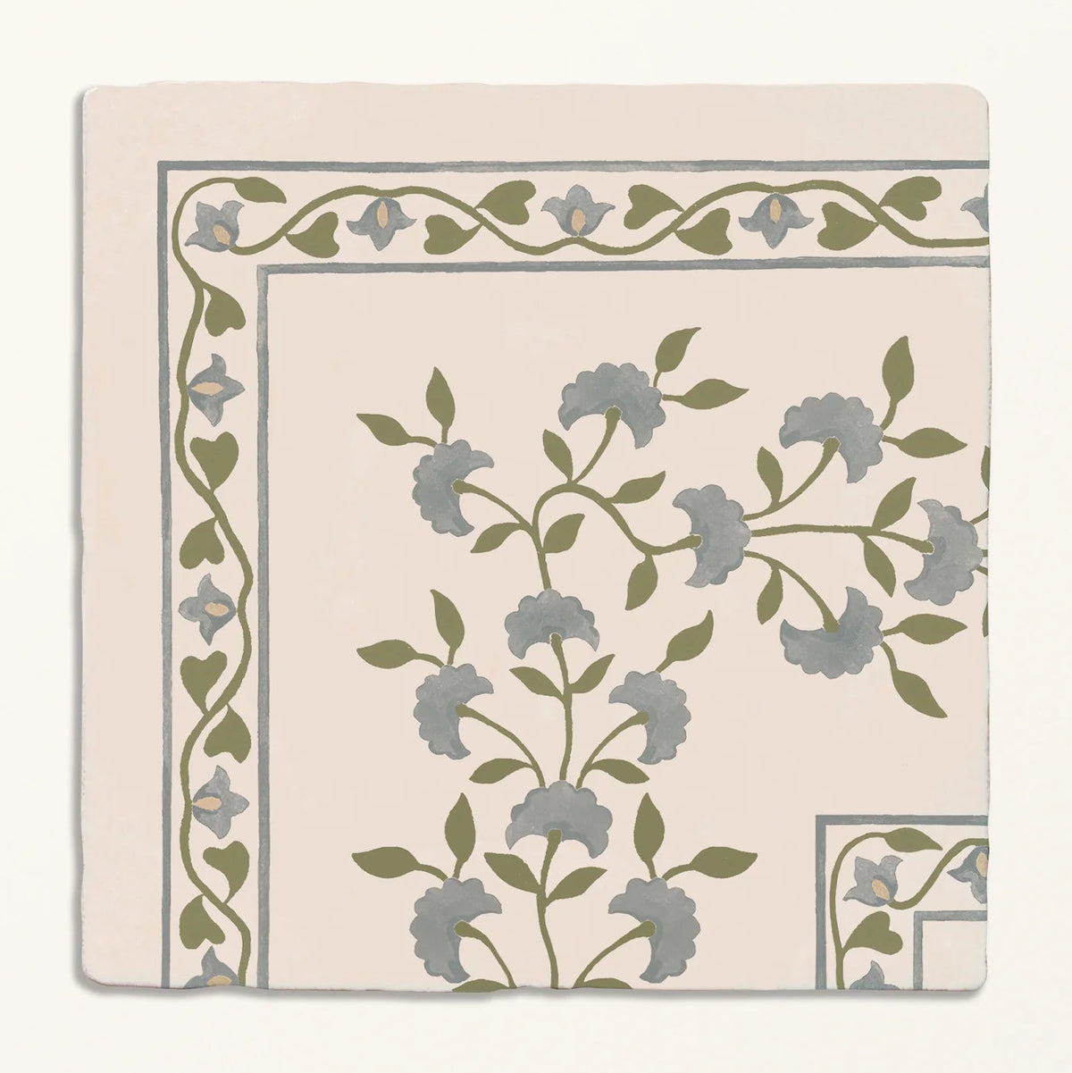 Anthos Pottery Blue Corner 13x13cm - Sanderson