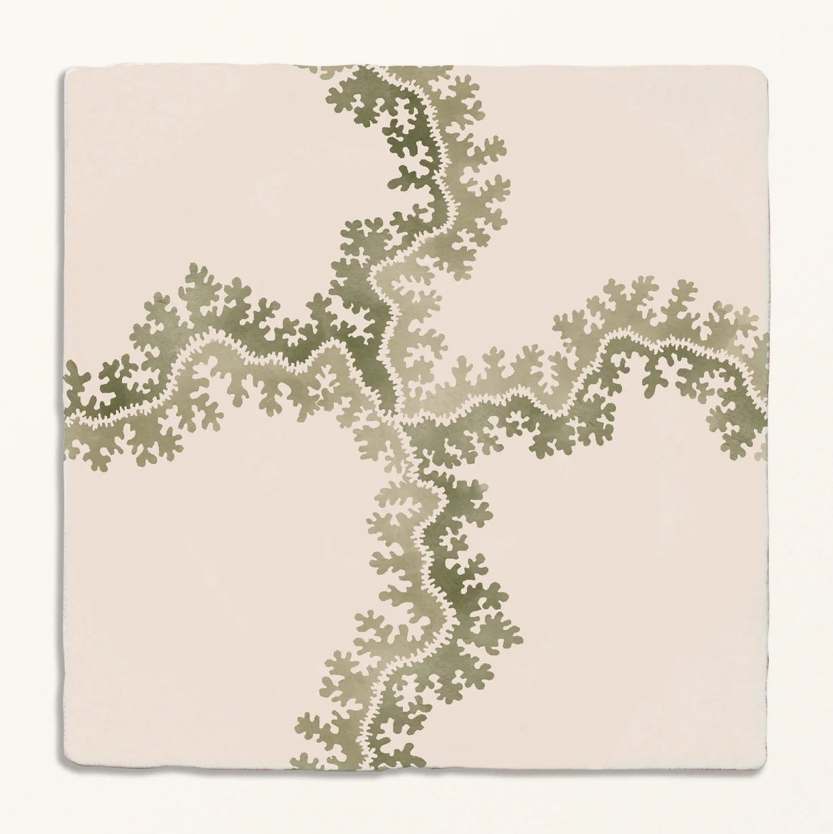 Oxbow Check Olive 13x13cm - Sanderson