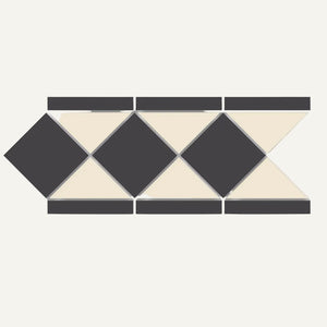 Chesslene Border Black and White 19x42.2cm