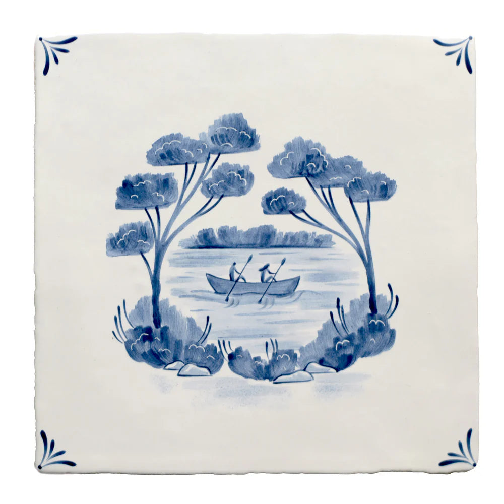 Wilderness Delft Wild Canoeing 13x13cm