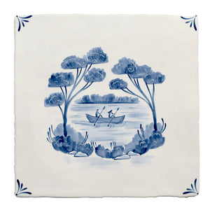 Wilderness Delft Wild Canoeing 13x13cm