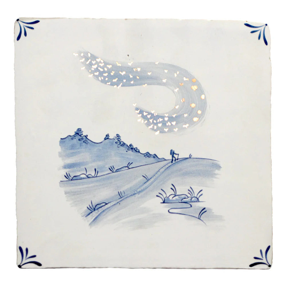 Wilderness Delft Murmurations with Gold 13x13cm