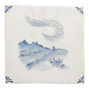 Wilderness Delft Murmurations with Gold 13x13cm