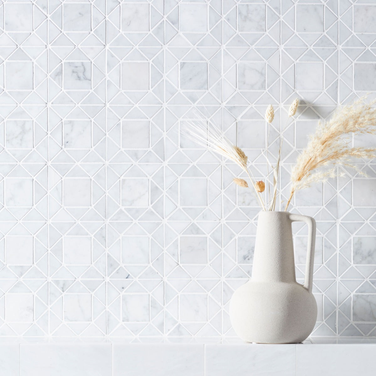Carrara White Jewel Mosaic 30.5x30.5cm