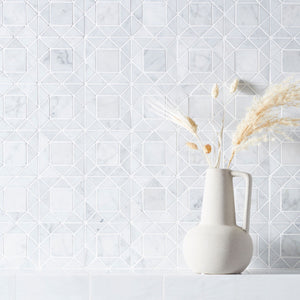 Carrara White Jewel Mosaic 30.5x30.5cm