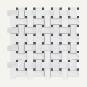 East Hampton Basketweave Marble Mosaic 29.9x29.9cm