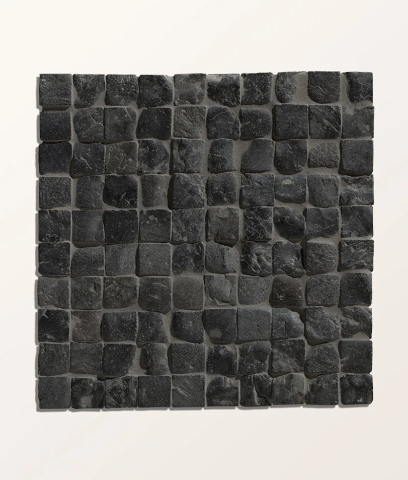 Enso Cobble Cube Charcoal Mosaic 30x30cm