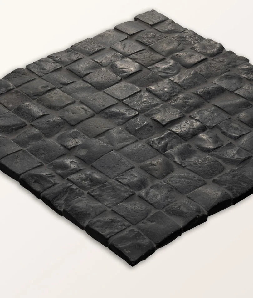 Enso Cobble Cube Charcoal Mosaic 30x30cm